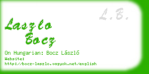 laszlo bocz business card