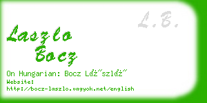 laszlo bocz business card